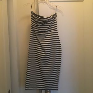 Express Black & White Tight Dress